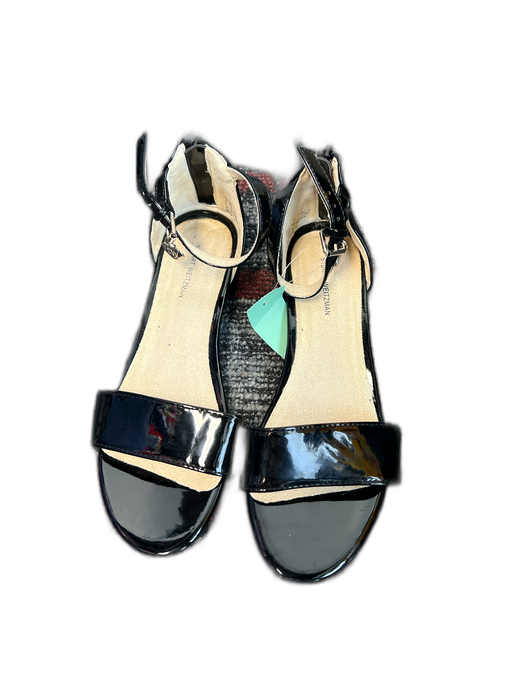 Stuart Weitzman Shoe Size 4 Black Manmade Material open toe Ankle Strap Shoes Black / 4