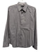 Theory Size M White & Purple Cotton Plaid Micro Button up Long Sleeve Shirt White & Purple / M