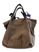 No Brand Brown Canvas Double Handle Shoulder & Crossbody Straps Top Zip Bag Brown / Large