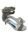Antonio Melani Shoe Size 8 Silver Fabric Rhinestone Embellished Mid Heel Shoes Silver / 8