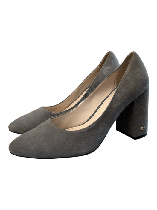 Cole Haan Shoe Size 8 Gray Suede Pointed Toe Block Heel Pump Shoes Gray / 8