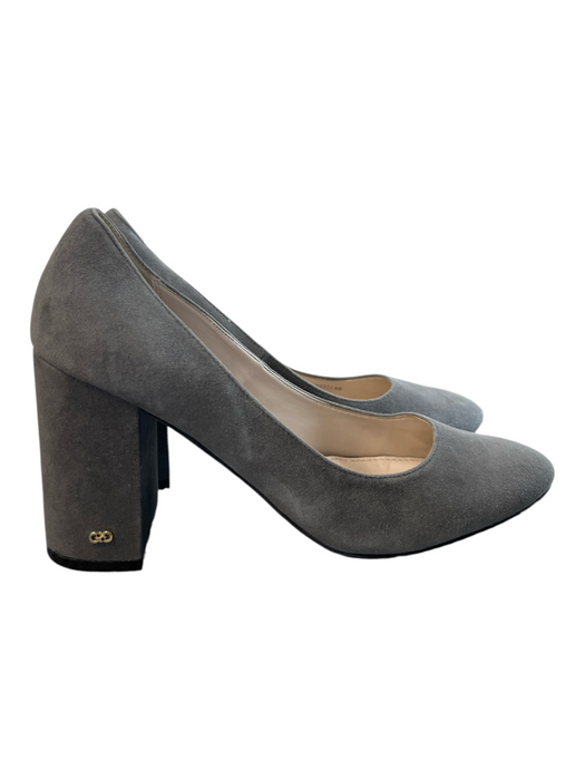 Cole Haan Shoe Size 8 Gray Suede Pointed Toe Block Heel Pump Shoes Gray / 8