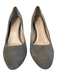 Cole Haan Shoe Size 8 Gray Suede Pointed Toe Block Heel Pump Shoes Gray / 8