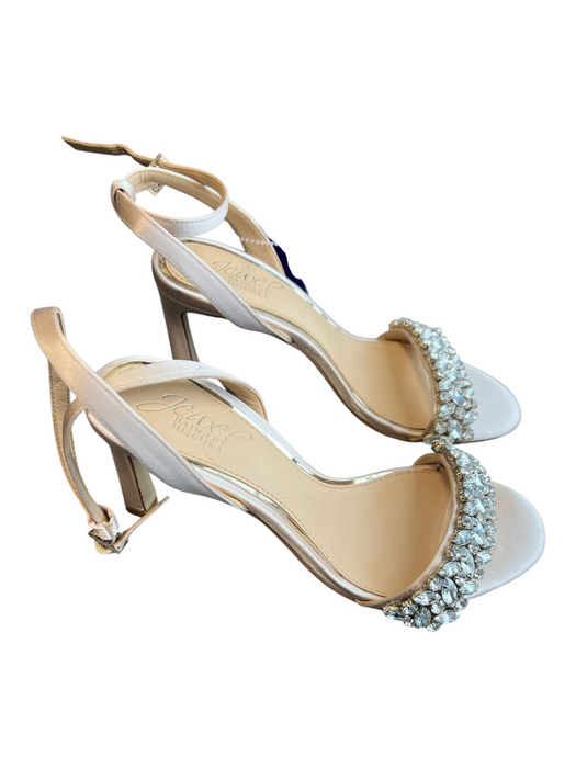 Badgley Mischka Shoe Size 5.5 Pale Pink Rhinestone Open Toe & Heel Buckle Shoes Pale Pink / 5.5
