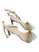 Badgley Mischka Shoe Size 5.5 Pale Pink Rhinestone Open Toe & Heel Buckle Shoes Pale Pink / 5.5