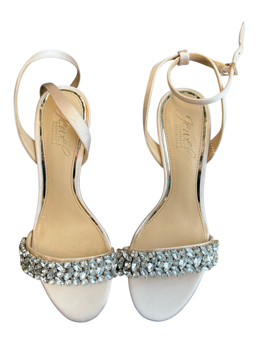 Badgley Mischka Shoe Size 5.5 Pale Pink Rhinestone Open Toe & Heel Buckle Shoes Pale Pink / 5.5