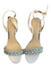 Badgley Mischka Shoe Size 5.5 Pale Pink Rhinestone Open Toe & Heel Buckle Shoes Pale Pink / 5.5