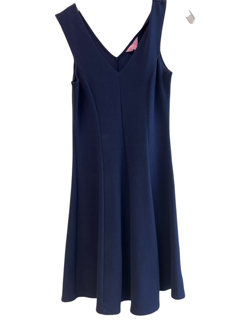 Lilly Pulitzer Size XS Navy Cotton V Neck Sleeveless Ribbed Knit Dress Navy / XS