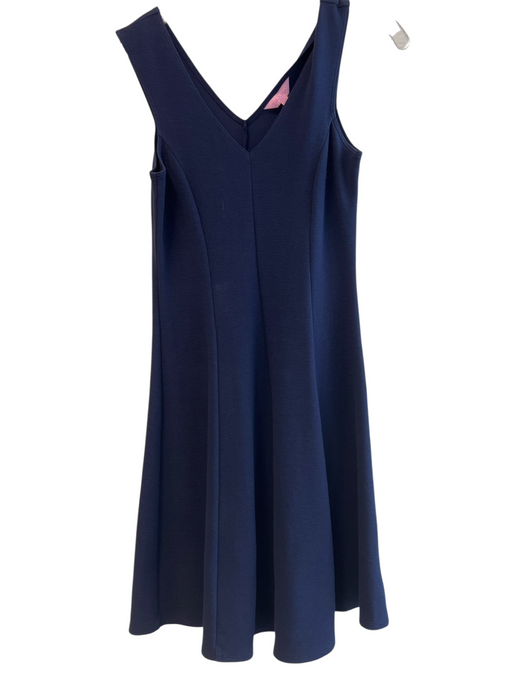 Lilly Pulitzer Size XS Navy Cotton V Neck Sleeveless Ribbed Knit Dress Navy / XS