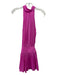 Do + Be Size 6 Bright Pink Polyester High Tie Neck Sleeveless Above Knee Dress Bright Pink / 6