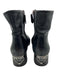 Prada Shoe Size 36.5 Black Leather Side Zip Block Heel Ankle Booties Black / 36.5