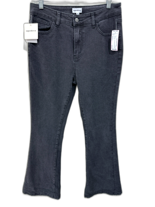 Superdown Size Medium Black Cotton Blend Denim Flare Jeans Black / Medium
