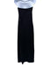 DRA Size M Black Polyester Velvet Strapless Side Zip Gown Black / M