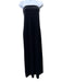 DRA Size M Black Polyester Velvet Strapless Side Zip Gown Black / M