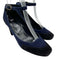 Hermes Shoe Size 36.5 Navy Blue & Black Suede Color Block Pointed Box Toe Pumps Navy Blue & Black / 36.5