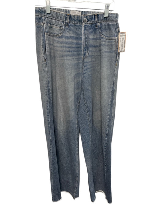 Rag & Bone Size M Light Wash Cotton Elastic Waist Wide Leg Front Pockets Pants Light Wash / M