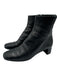 Prada Shoe Size 36.5 Black Leather Side Zip Ankle High Midi Heel Booties Black / 36.5