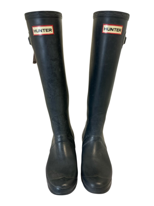 Hunter Shoe Size 8 Charcoal Black Rubber Knee High Mesh Rainboot Boots Charcoal Black / 8