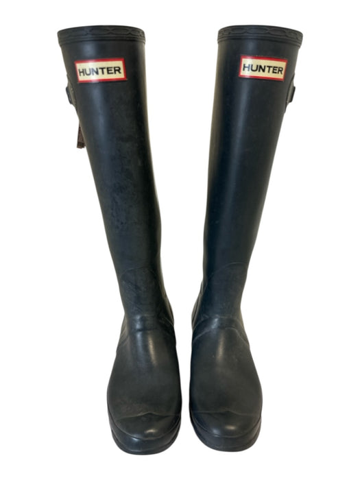 Hunter Shoe Size 8 Charcoal Black Rubber Knee High Mesh Rainboot Boots Charcoal Black / 8