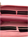 Chanel Light Pink Leather Floral Embossed Camellia Zip Around Wallets Light Pink