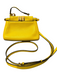 Fendi Lime Green Leather Turnlock GHW Top Handle Crossbody Strap Bag Lime Green / Mini