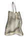 Let & Her White & Cream Leather Python Rolled Handles Toe & Ankle Straps Bag White & Cream