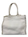 Let & Her White & Cream Leather Python Rolled Handles Toe & Ankle Straps Bag White & Cream