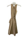 Michael Michael Kors Size XXS Beige Cotton Elastic Waist Sash Chain collar Dress Beige / XXS