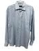 Canali Size 16 Blue & White Cotton Striped Button Up Men's Long Sleeve Shirt Blue & White / 16
