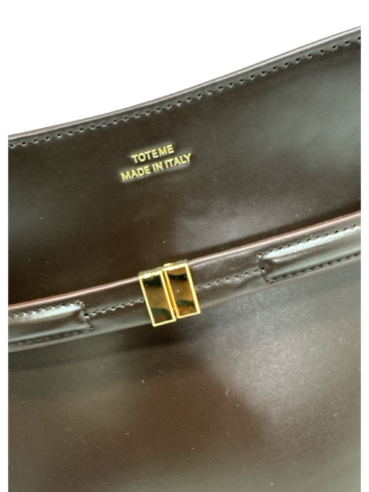 Toteme Brown Leather Gold hardware Rectangle Expandable Bucket Bag Brown / Medium