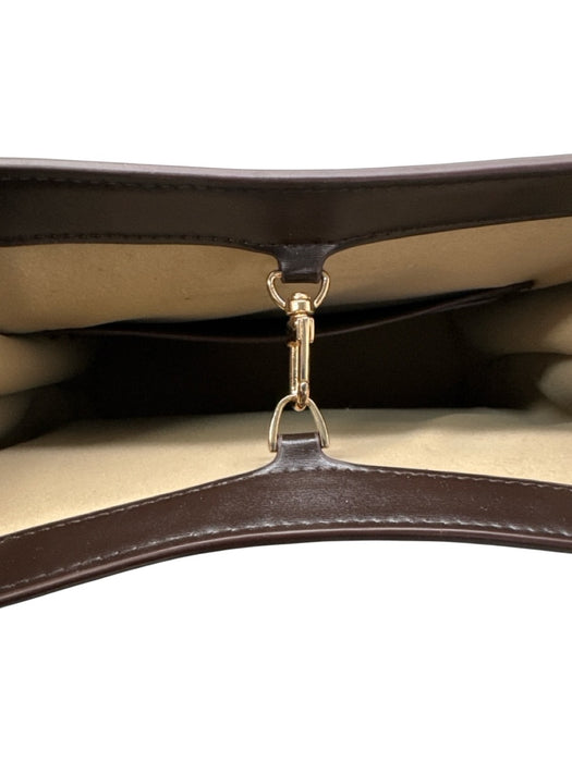Toteme Brown Leather Gold hardware Rectangle Expandable Bucket Bag Brown / Medium