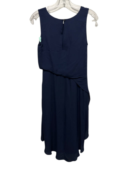 Kobi Halperin Size 0 Navy Silk Sleeveless Keyhole Back Midi Dress Navy / 0