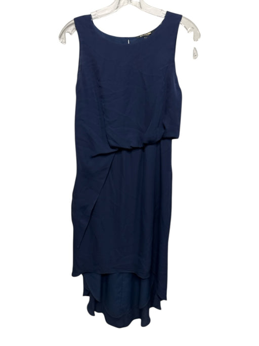 Kobi Halperin Size 0 Navy Silk Sleeveless Keyhole Back Midi Dress Navy / 0