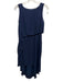 Kobi Halperin Size 0 Navy Silk Sleeveless Keyhole Back Midi Dress Navy / 0
