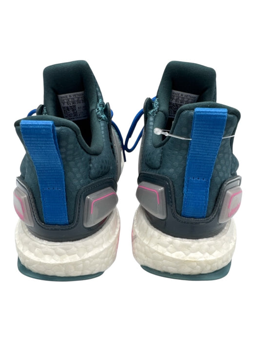 Adidas Shoe Size 7 Green, Blue, Pink Synthetic Knit Lace Up Athletic Sneakers Green, Blue, Pink / 7