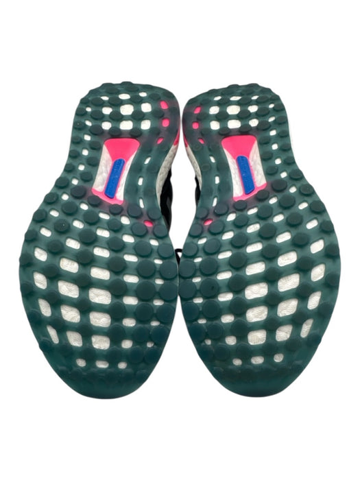 Adidas Shoe Size 7 Green, Blue, Pink Synthetic Knit Lace Up Athletic Sneakers Green, Blue, Pink / 7