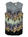 Alemais Size 6 Blue, Cream, Green Polyester Sleeveless Floral Print Mini Dress Blue, Cream, Green / 6