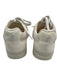 Jimmy Choo Shoe Size 37.5 Ivory White Leather & Synthetic Round Toe Sneakers Ivory White / 37.5