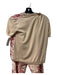 Gucci Size 42 Tan & Red Linen & Silk Short Sleeve Floral High Rise Pant Set Tan & Red / 42