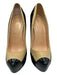 Christian Louboutin Shoe Size 39 Black & Beige Suede & Leather Almond Toe Pumps Black & Beige / 39