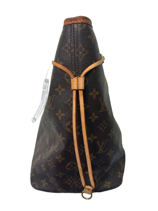 Louis Vuitton Brown Coated Canvas & Leather Monogram Cinch Detail Bag Brown / Medium