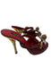 Dolce & Gabbana Shoe Size 39 Red Leather Snakeskin Crystal Details Pumps Red / 39