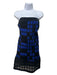 Chanel Size 36 Royal Blue & Black Polypropylene Blend Strapless Body Con Dress Royal Blue & Black / 36