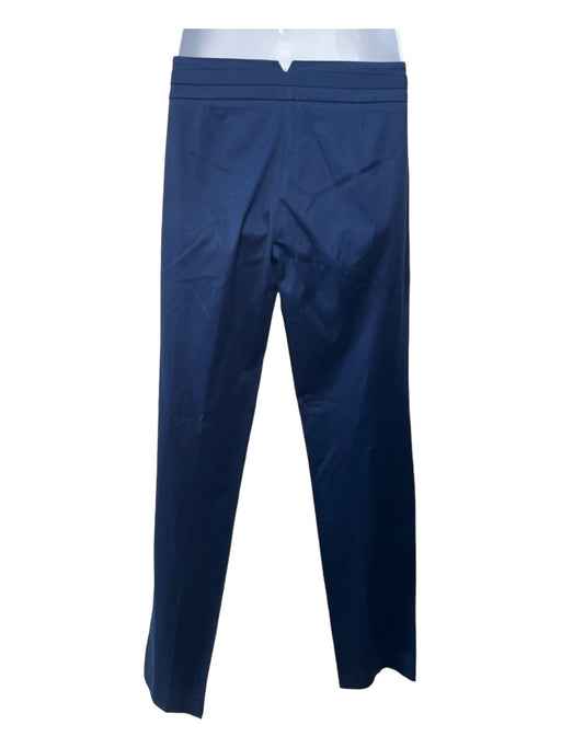 Gucci Size 40 Cobalt Blue Cotton Bamboo Detail Tapered Hook & Eye Straight Pants Cobalt Blue / 40