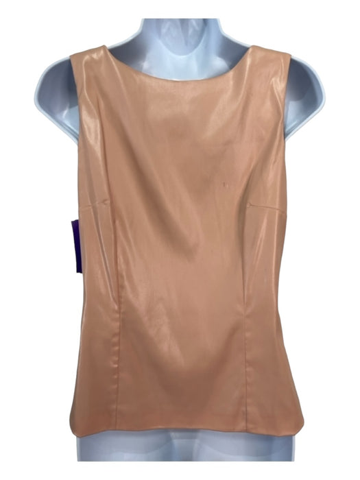 Dolce & Gabbana Size 42 Peach Pink Acetate Blend Shimmer Sleeveless Top Peach Pink / 42