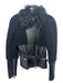 Burberry London Size 4 Black Lamb leather Shearling Moto silver hardware Jacket Black / 4