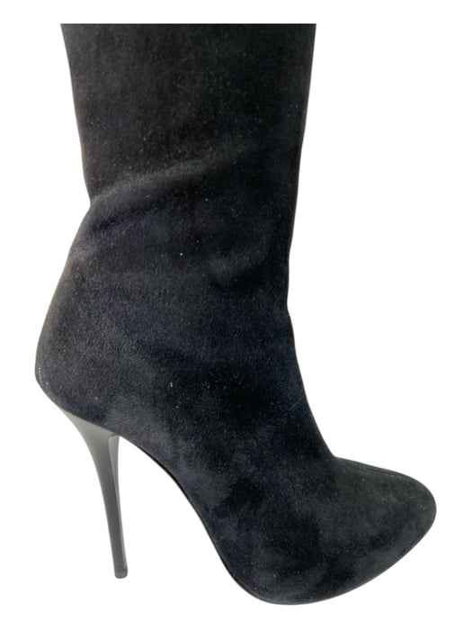 Giuseppe Zanotti Shoe Size 38.5 Faded Black Suede Back Zip Pointed Toe Boots Faded Black / 38.5