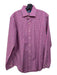 Polo Size 15.5 Purple & Blue Print Cotton Blend Plaid Men's Long Sleeve Shirt 15.5