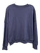 Caryn Lawn Size 1 Navy Blue Cotton Long Sleeve Sequins Floral Ribbed Sweater Navy Blue / 1