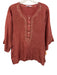 Calypso Christiane Celle Size Large Pink Silk Long Sleeve Embroidered Sequin Top Pink / Large